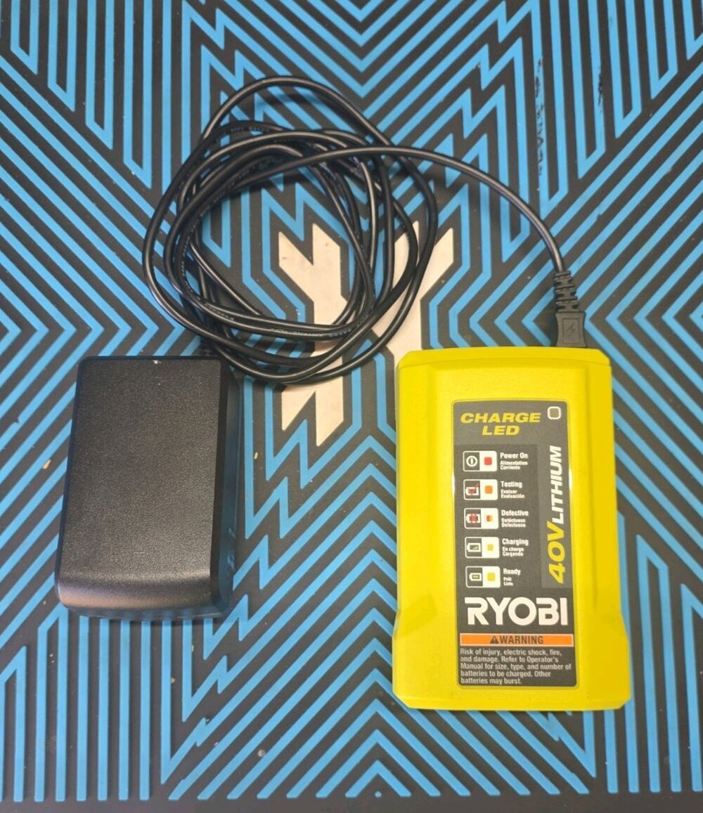 Ryobi 0P404VNM 40V Li-Ion Battery Charger Only Tested Working